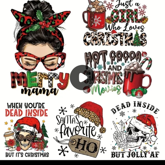 Christmas Vinyls Images Available for Our Custom Tees or Totes By REQUEST - Picture 2 of 12